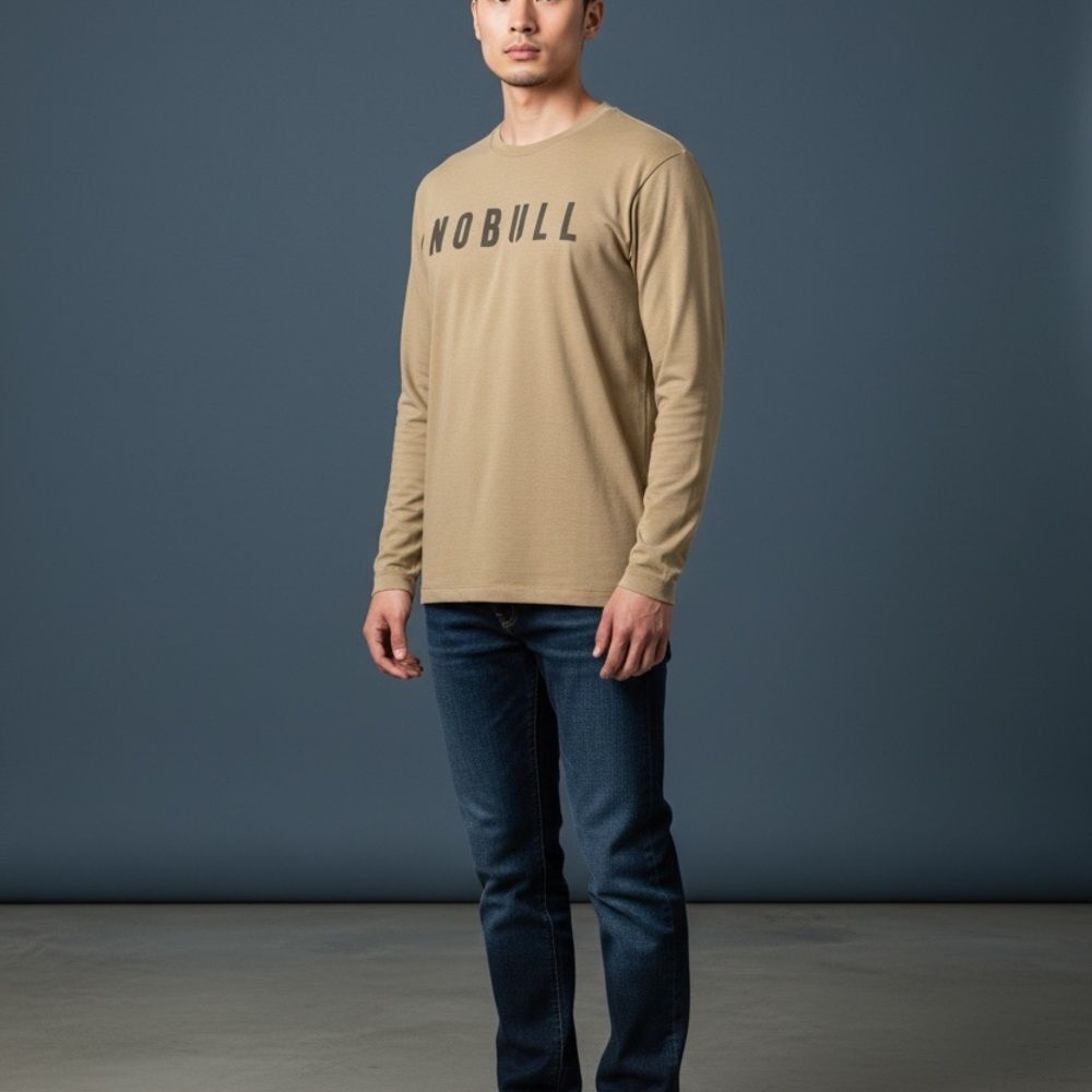 ⸻

Title:
NOBULL Long Sleeve Slim Fit Shirt | Men’s Medium slim fit